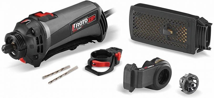 מסור ספירלה כמו RotoZip RotoSaw יכול לבצע חתכים עגולים באריחים עם פחות פוטנציאל לשבירת האריח