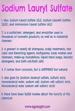 נתרן laureth סולפט עשוי לעתים קרובות מ natrium lauryl sulfate