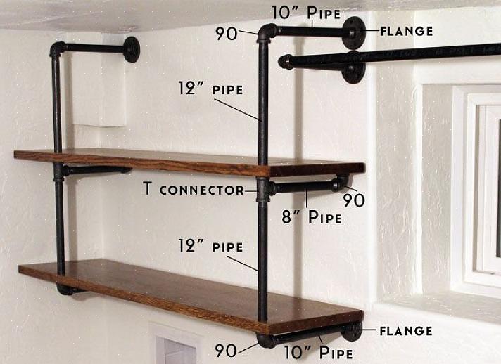 מדפים תעשייתיים DIY קלים להכנה וניתנים להתאמה אישית לכל חלל קיר ללא קשר לגודל